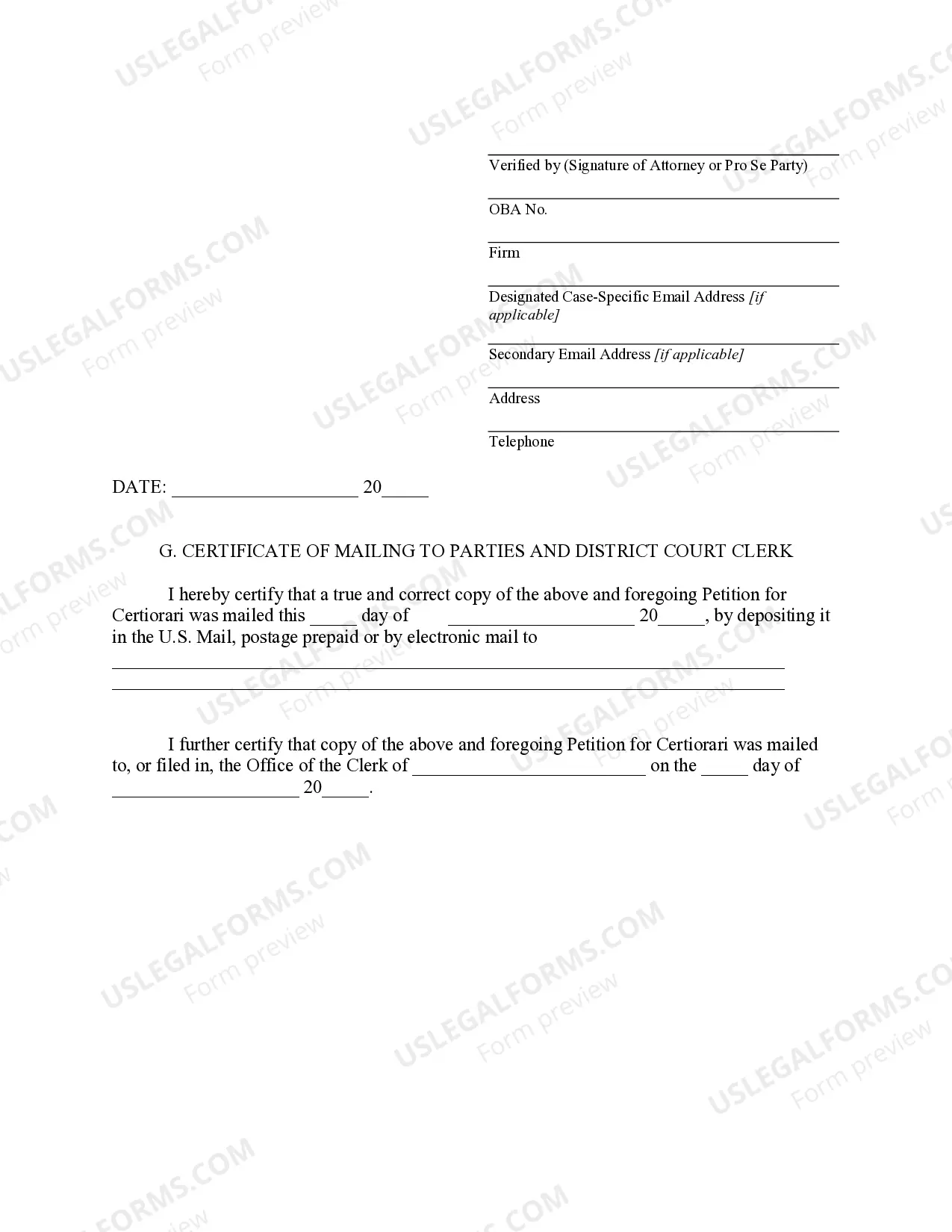 Preview Petition for Certiorari to Review Certified Interlocutory Order