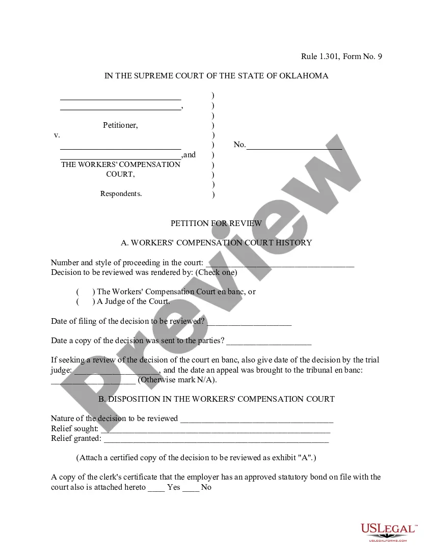 Oklahoma Petition for Review - Mama Bear Legal Forms Reviews | US Legal ...