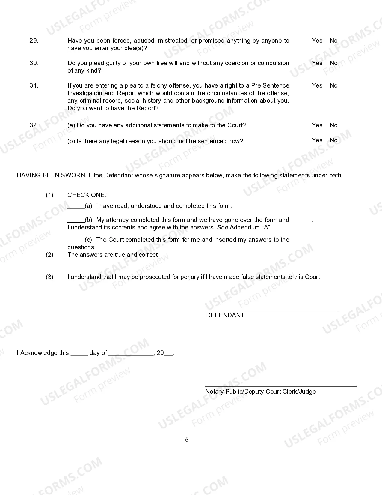 Preview Form 13.0 Mandatory Forms to be Utilized in Criminal Cases in the State of Oklahoma