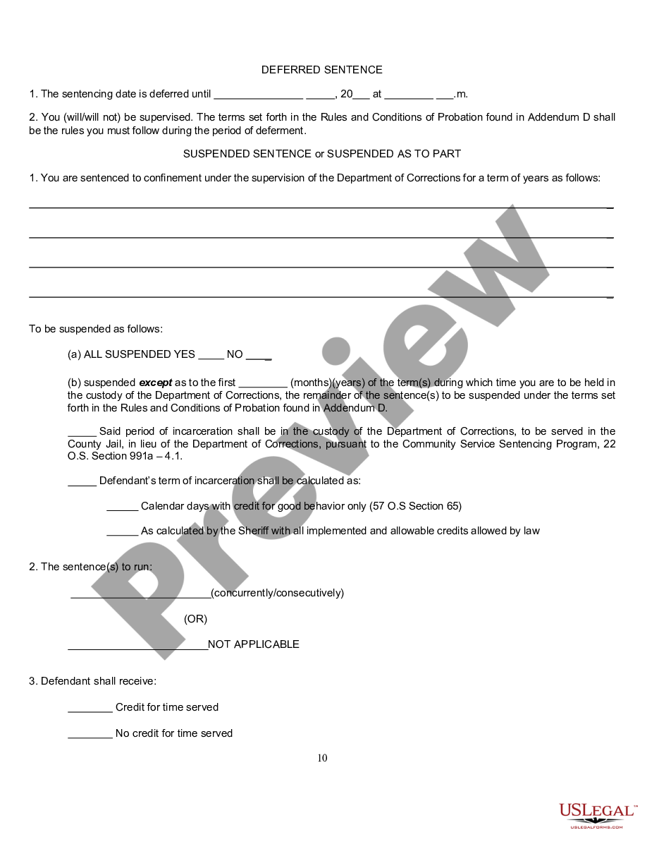 page 9 Form 13.10 Uniform Plea of Guilty - Summary of Facts preview