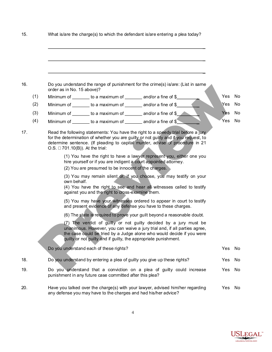 page 3 Form 13.10 Uniform Plea of Guilty - Summary of Facts preview