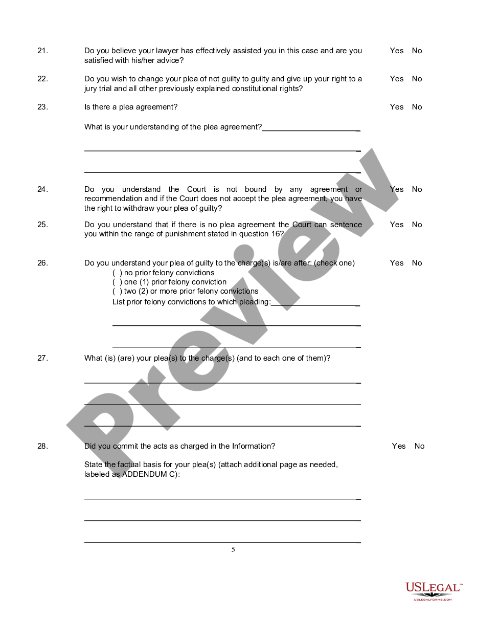 page 4 Form 13.10 Uniform Plea of Guilty - Summary of Facts preview