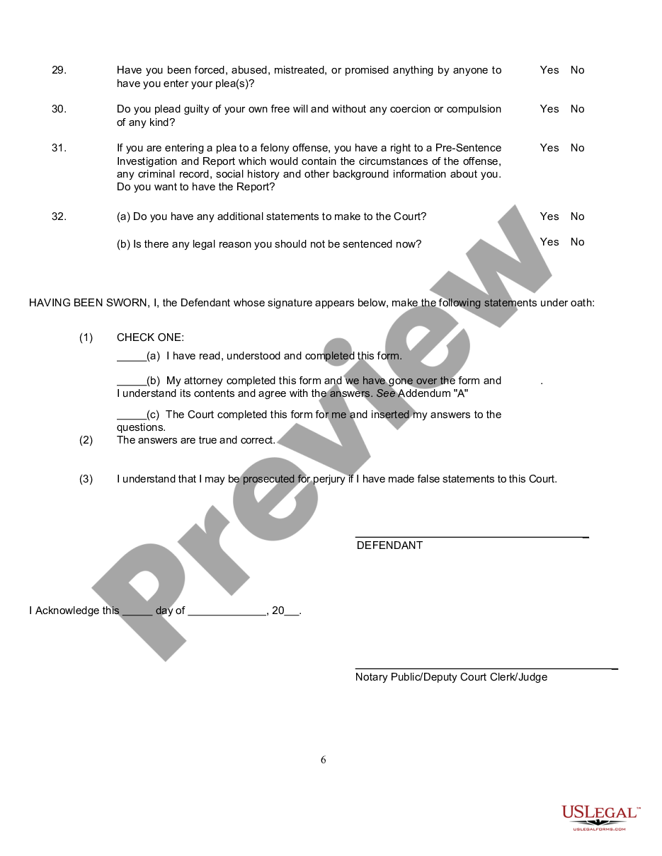 page 5 Form 13.10 Uniform Plea of Guilty - Summary of Facts preview