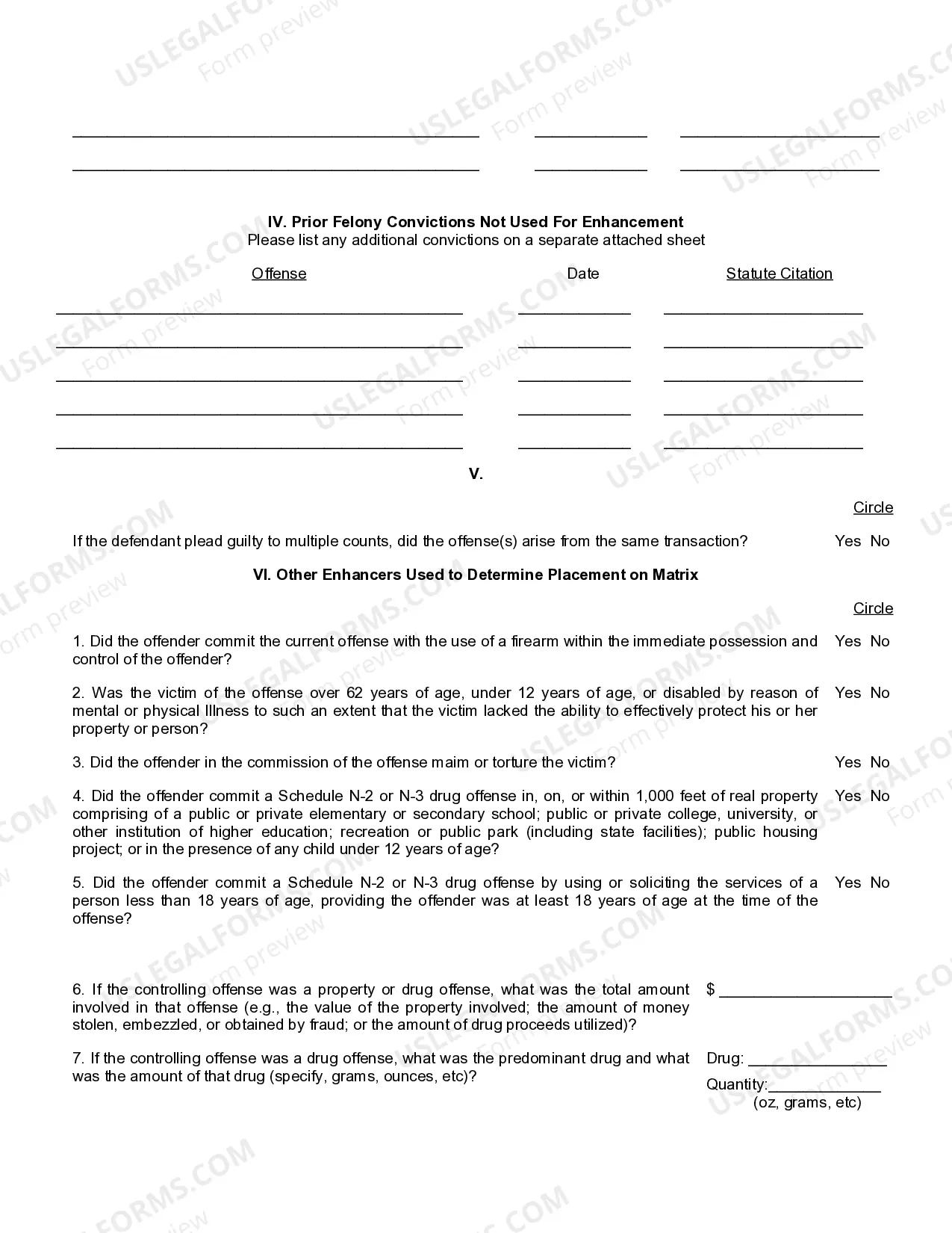 Preview Form 13.8A Additional Findings at Time of Sentencing