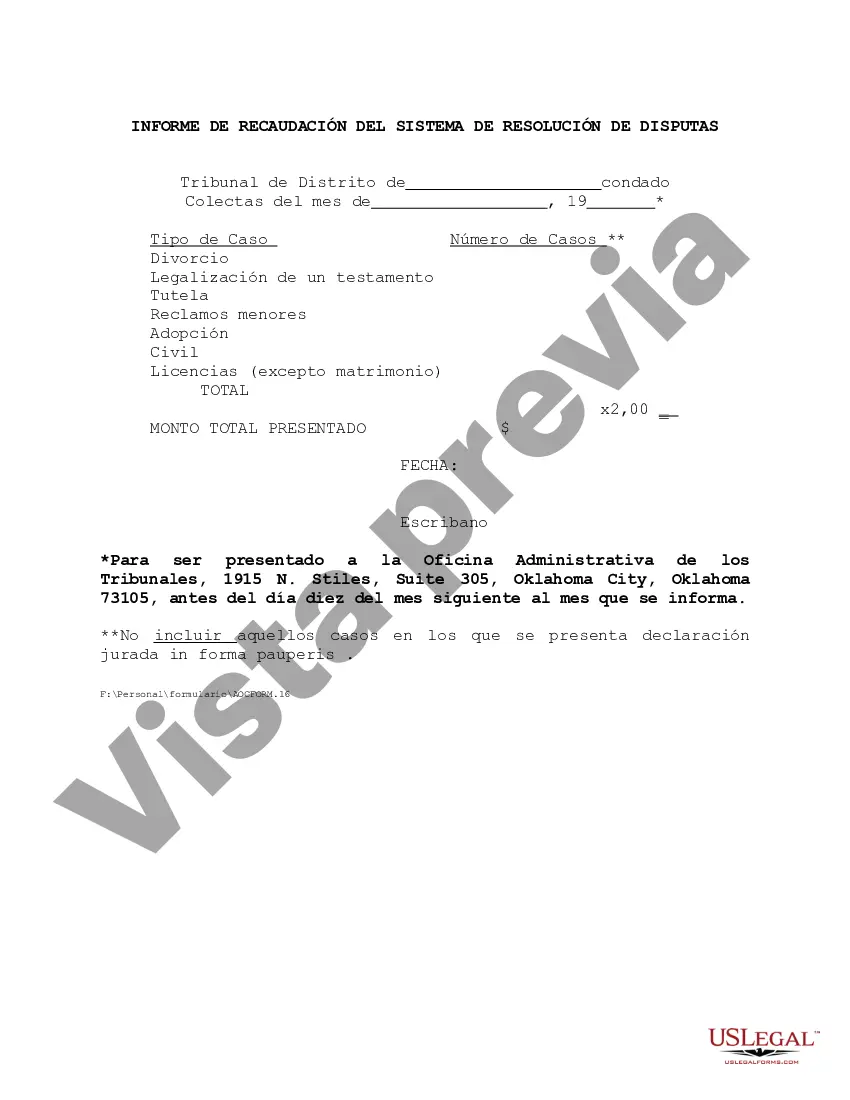 Preview Memorándum sobre cobros de resolución de disputas