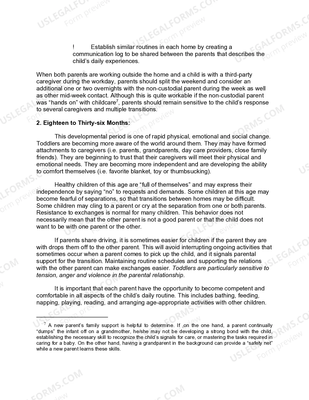 Preview Advisory Guidelines - Standard Visitation Schedule