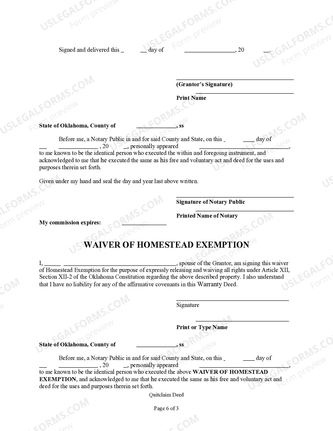 Preview Quitclaim Deed from Individual to Corporation