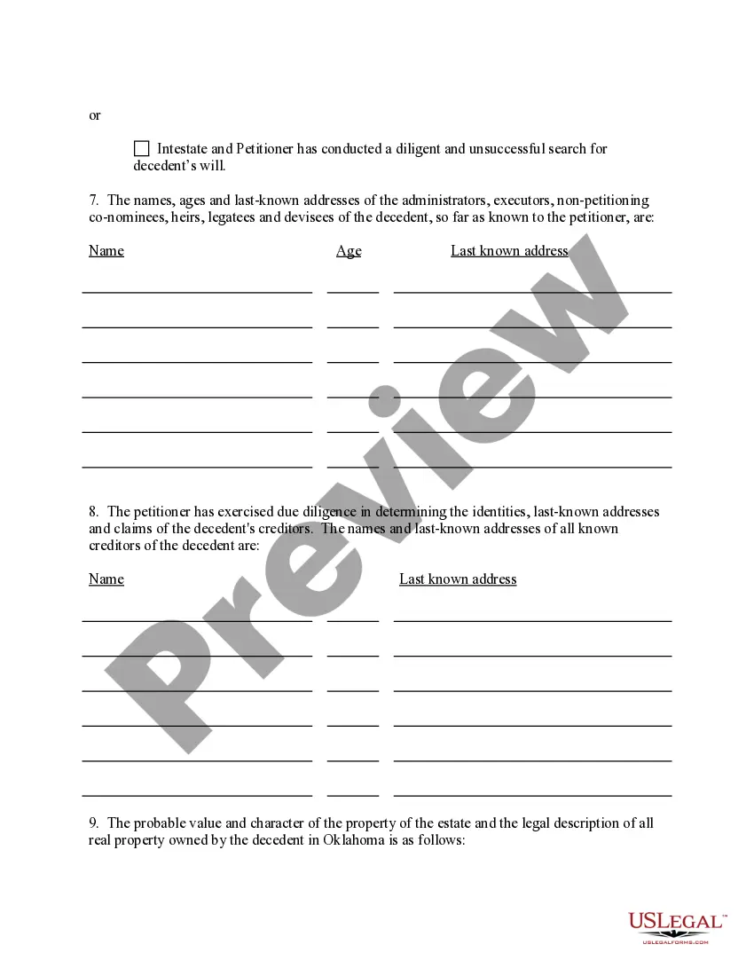 Preview Summary Administration - Not More than $200,000 - Small Estates