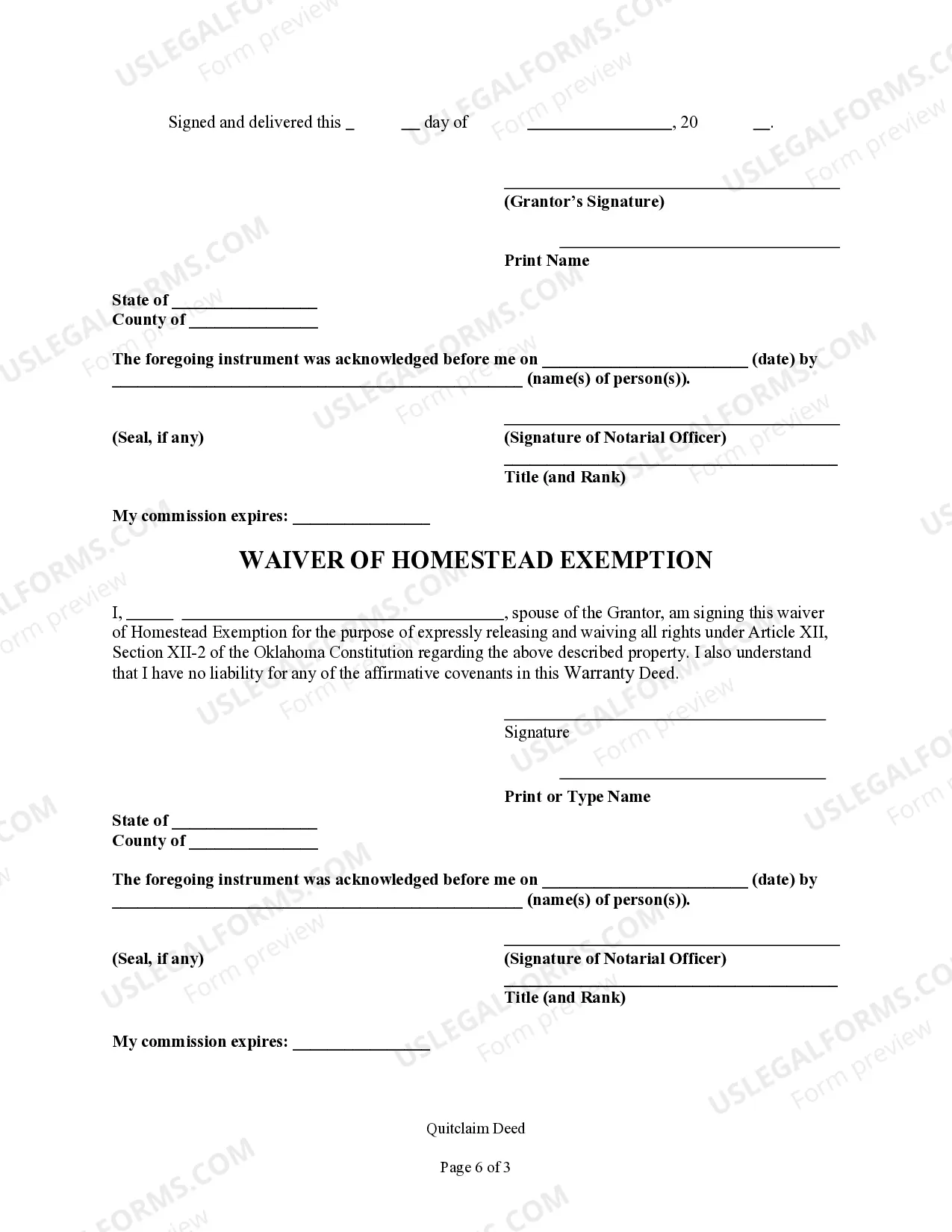 Preview Quitclaim Deed from Individual to LLC