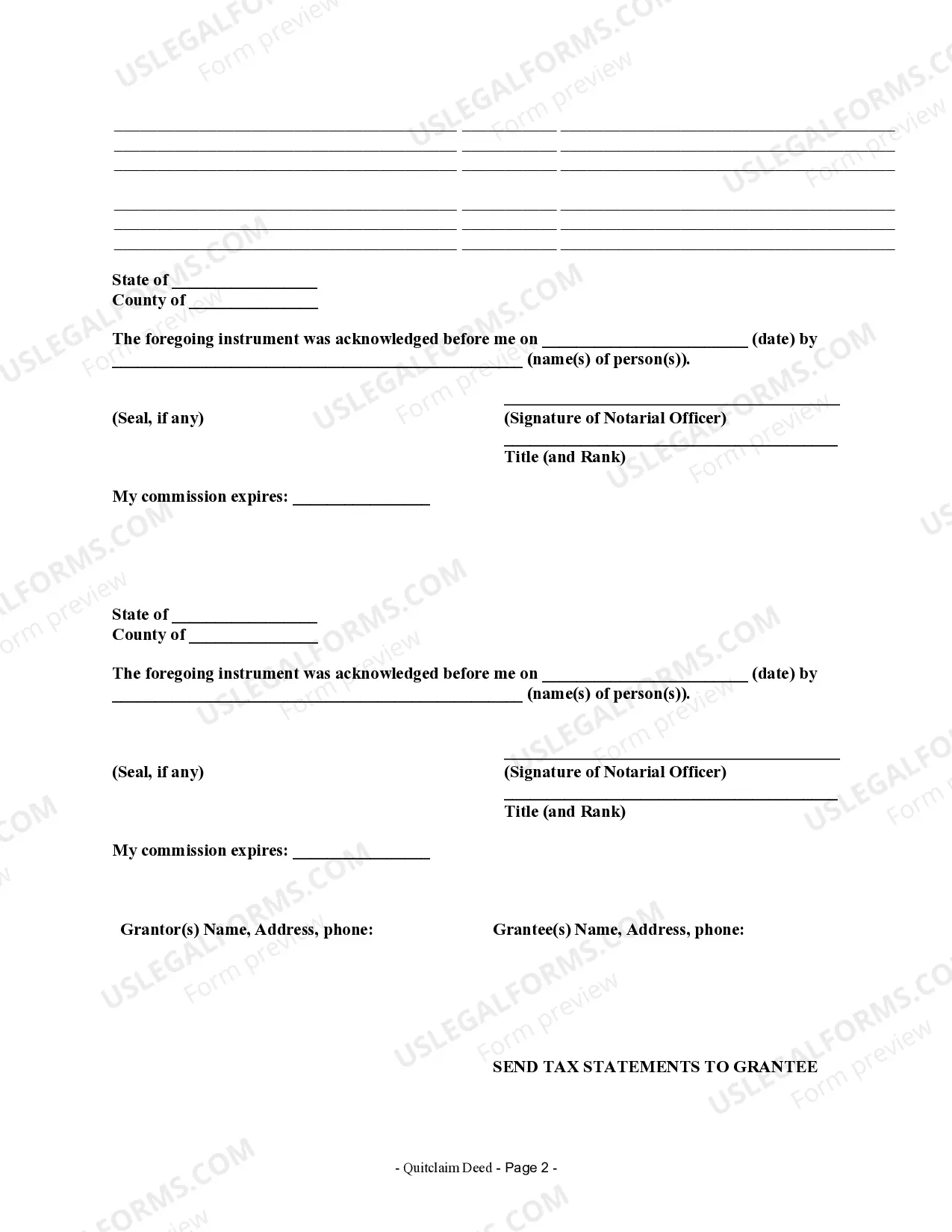 Preview Quitclaim Deed from Husband and Wife to Corporation