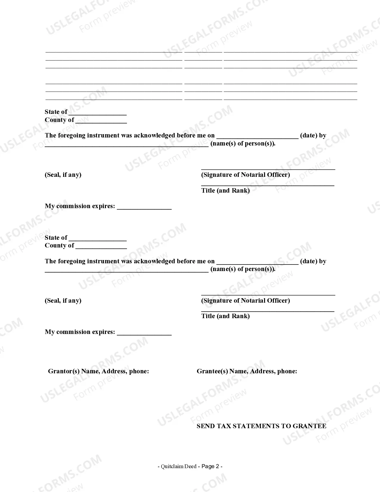 Preview Quitclaim Deed from Husband and Wife to LLC
