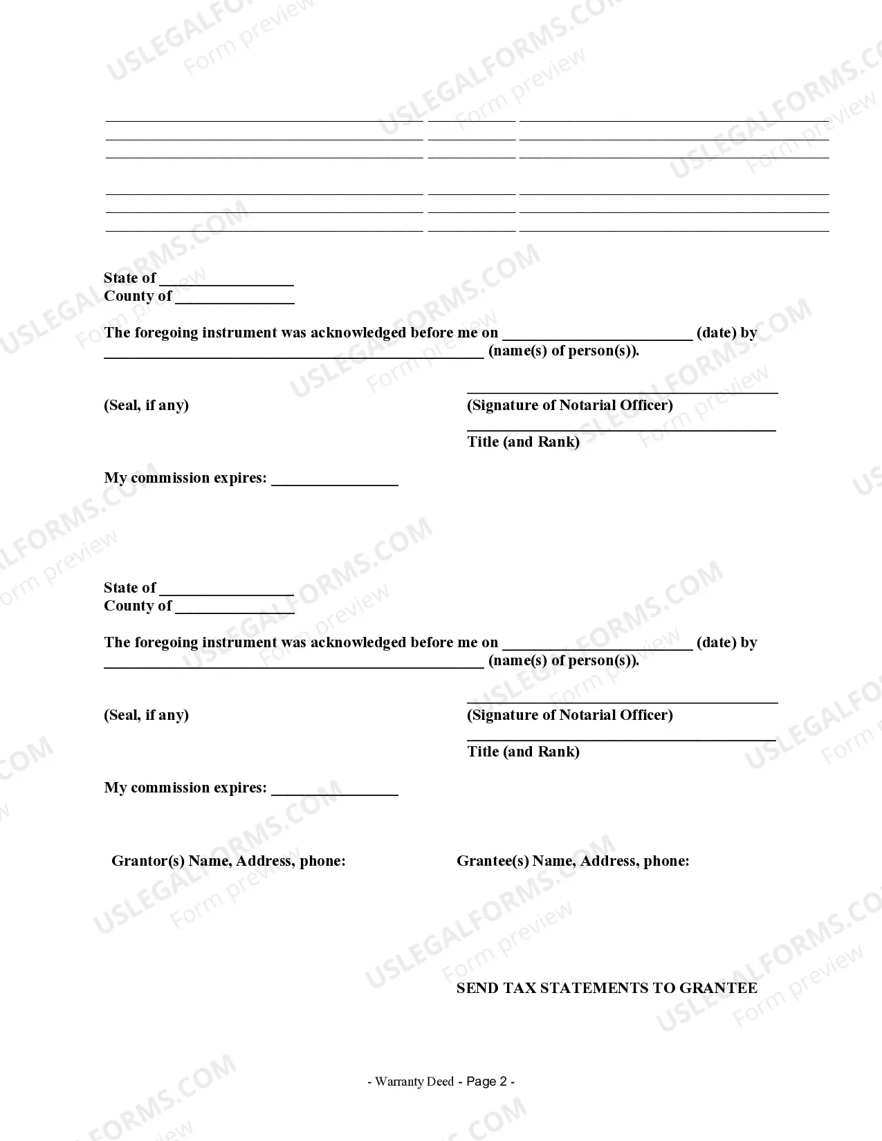 Preview Warranty Deed from Husband and Wife to LLC