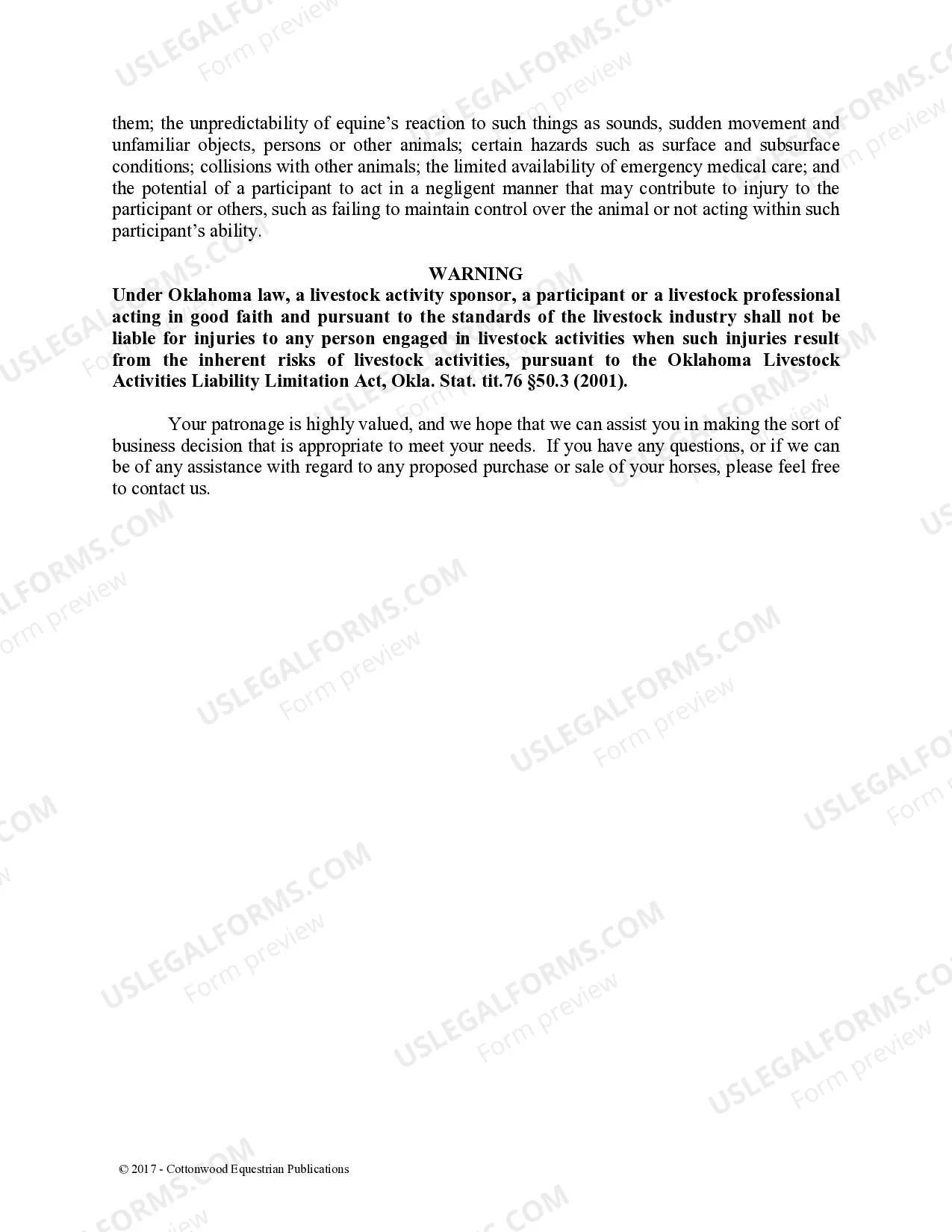 Preview Pre-Purchase Recommendations - Horse Equine Forms