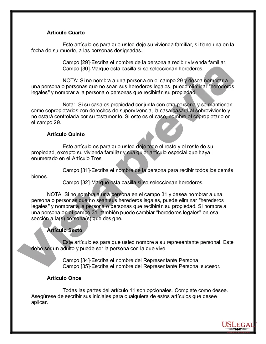 Preview Testamentos mutuos que contienen última voluntad y testamentos para personas solteras que viven juntas sin hijos