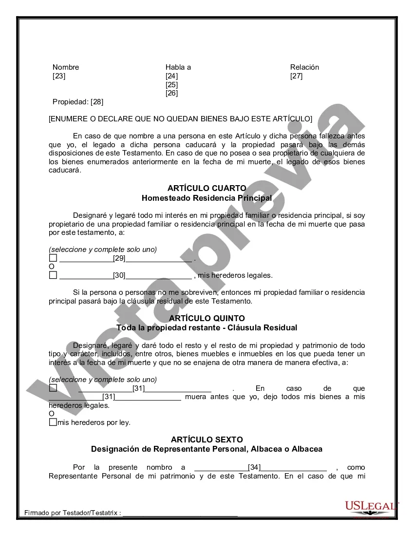 Preview Testamentos mutuos que contienen última voluntad y testamentos para personas solteras que viven juntas sin hijos
