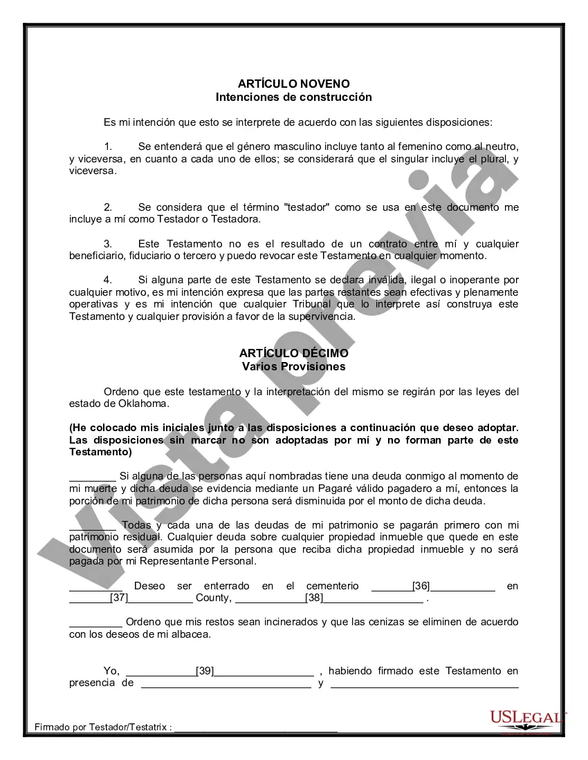 Preview Testamentos mutuos que contienen última voluntad y testamentos para personas solteras que viven juntas sin hijos