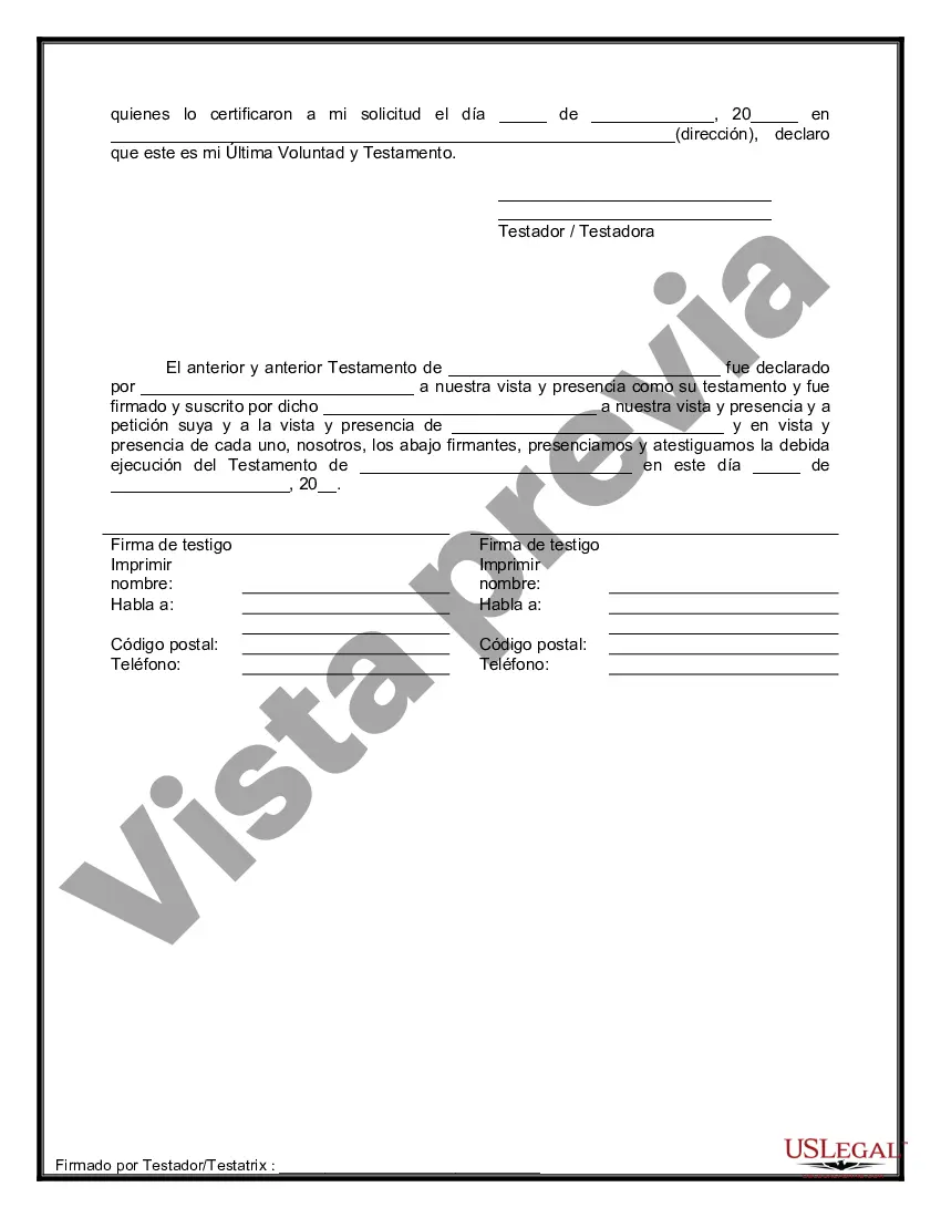 Preview Testamentos mutuos que contienen última voluntad y testamentos para personas solteras que viven juntas sin hijos