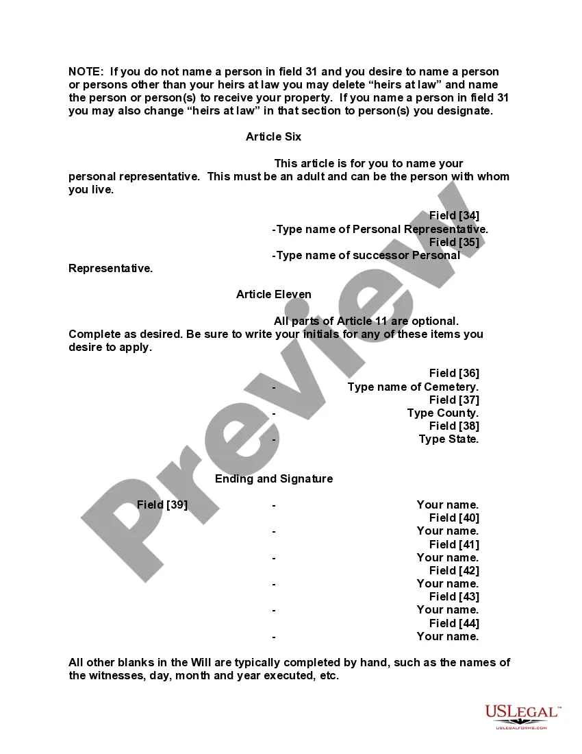 Preview Mutual Wills containing Last Will and Testaments for Man and Woman living together not Married with No Children