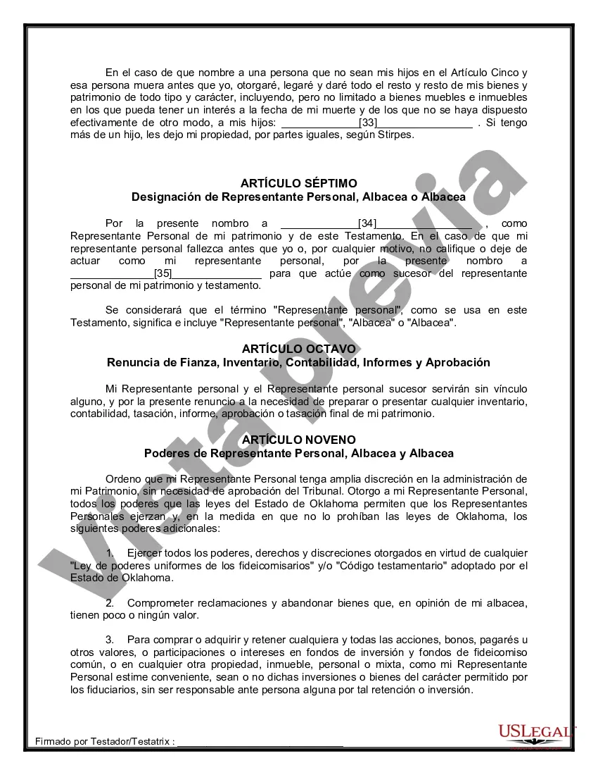 Preview Paquete de Testamentos Mutuos de Últimas Voluntades y Testamentos para Personas Solteras que conviven con Hijos Adultos