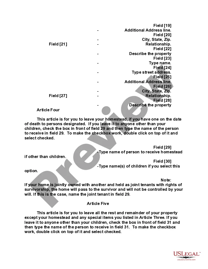 Preview Mutual Wills Package of Last Wills and Testaments for Man and Woman living together not Married with Adult Children
