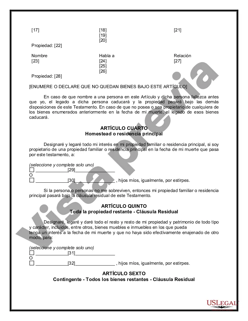 Preview Testamentos Mutuos o Últimas Voluntades y Testamentos para Personas Solteras que conviven con Hijos Menores