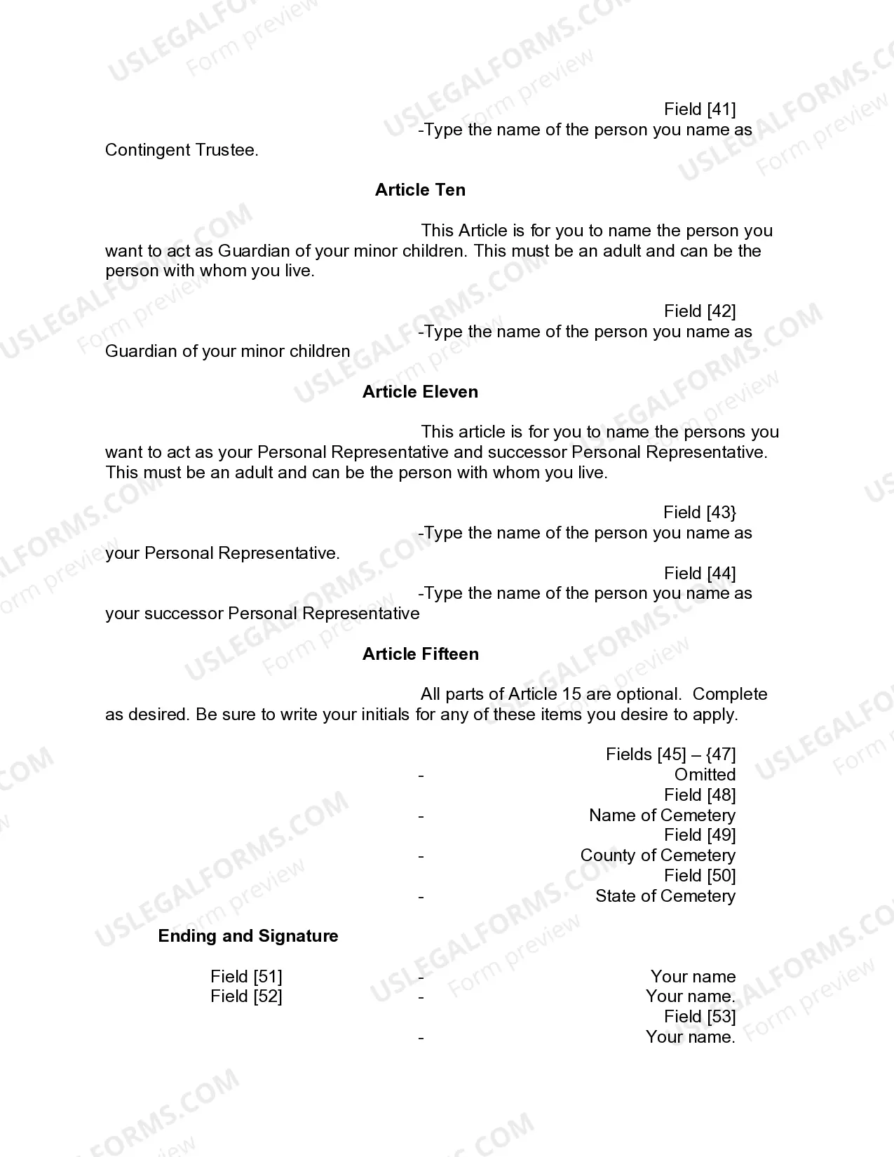 Preview Mutual Wills or Last Will and Testaments for Man and Woman living together, not Married with Minor Children