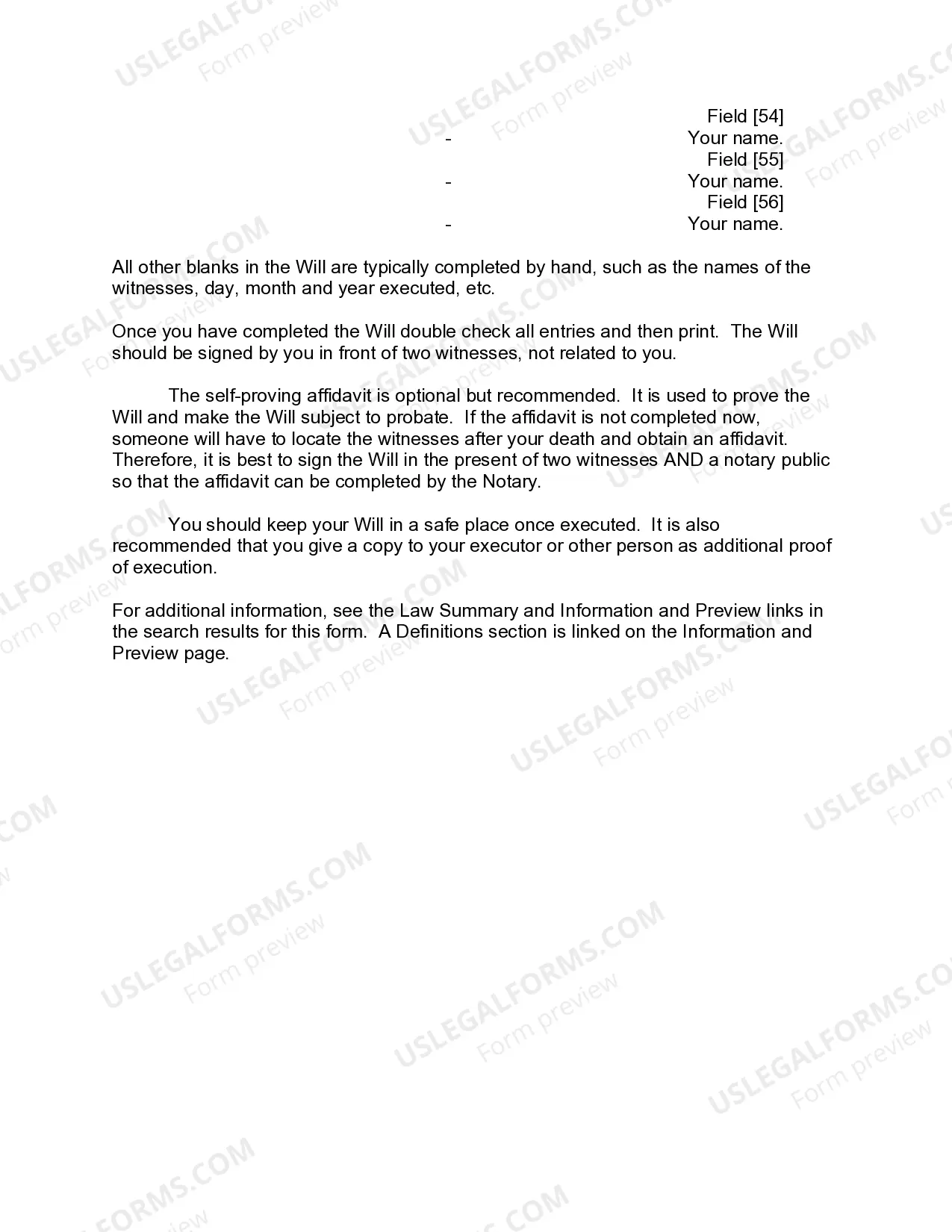 Preview Mutual Wills or Last Will and Testaments for Man and Woman living together, not Married with Minor Children