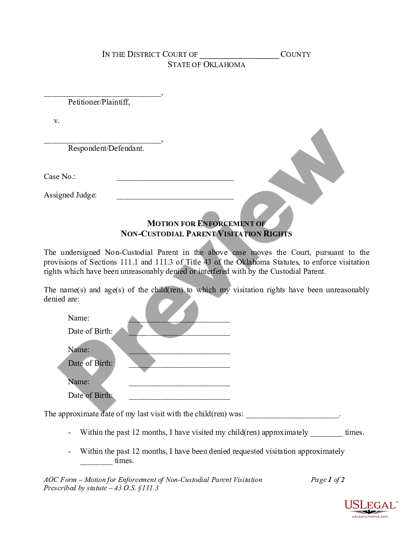 oklahoma-motion-for-enforcement-of-noncustodial-parent-visitation