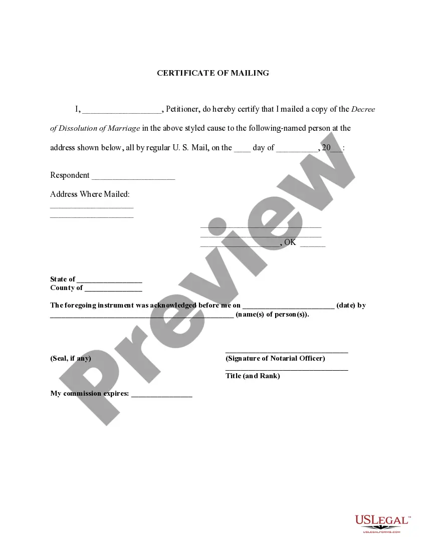 Preview Decree of Divorce for People with No Children