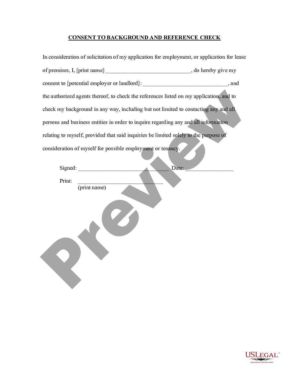 Oklahoma Tenant Consent To Background And Reference Check Tenant Background Check Consent Form 7388