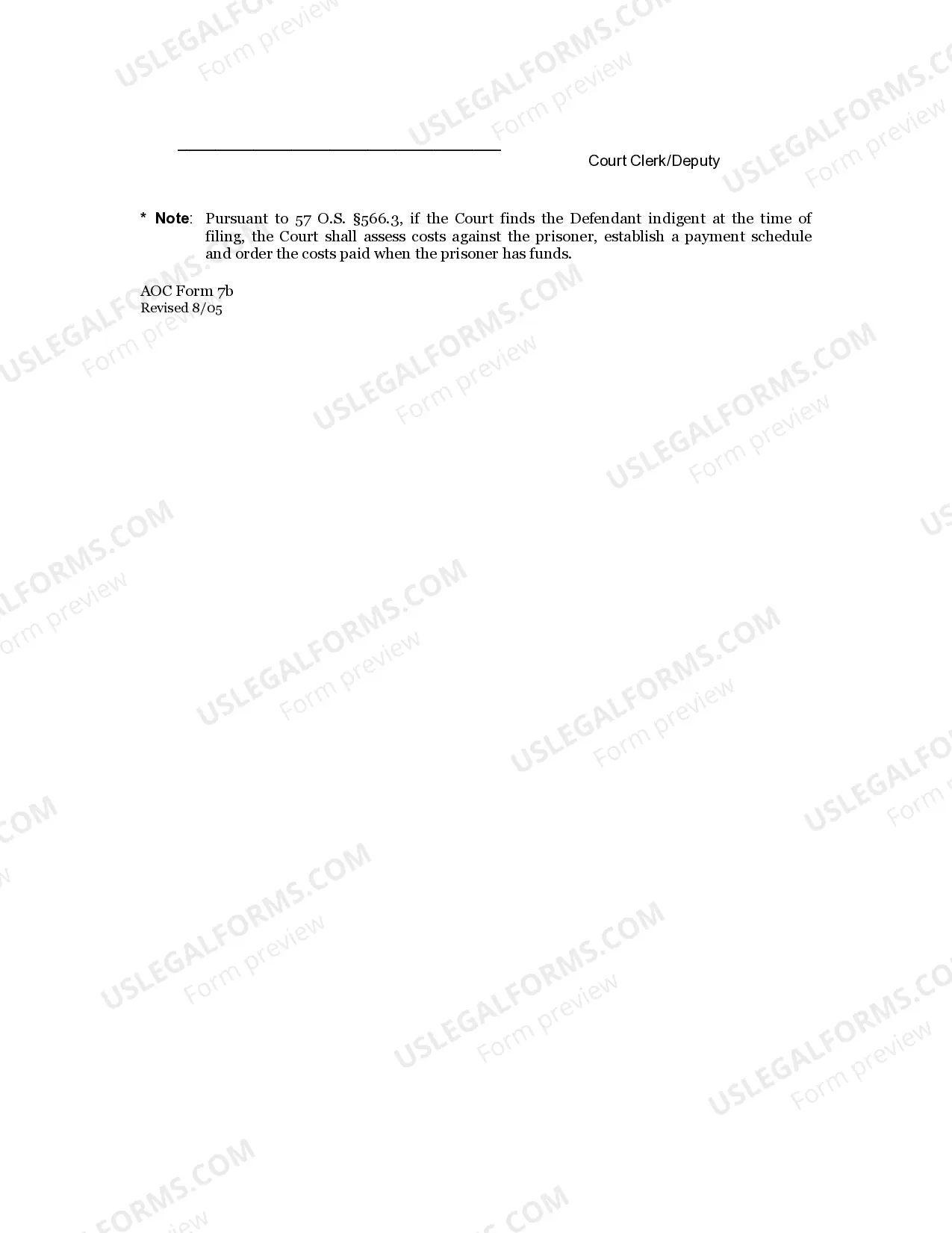 Preview Order of the Court