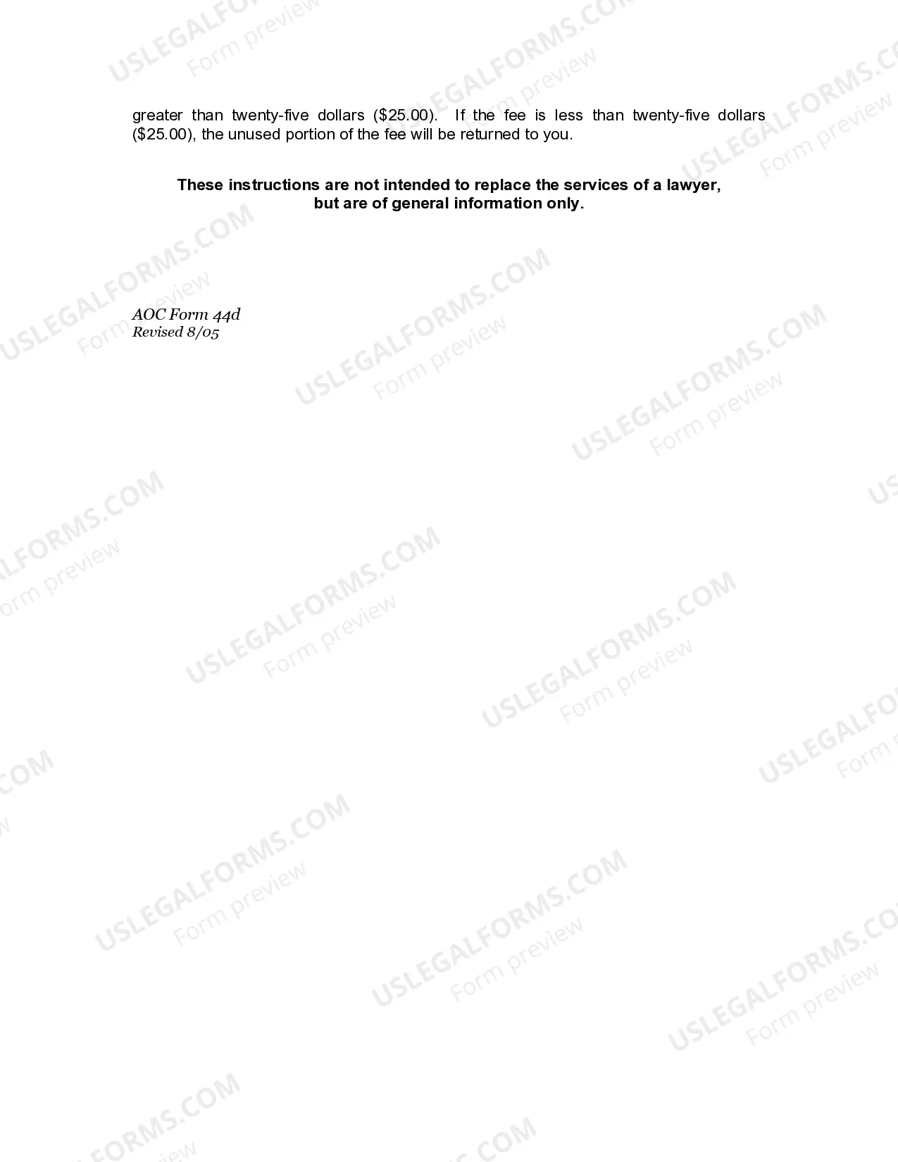 Preview Instructions to Request the Return of Property