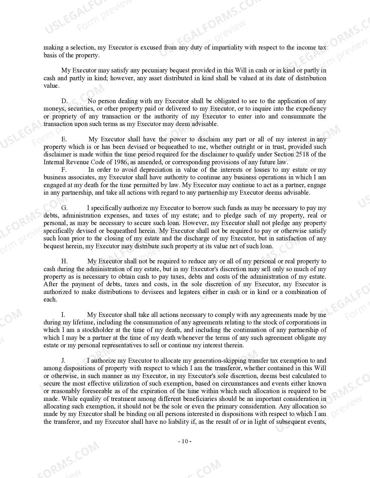 Preview Complex Will with Credit Shelter Marital Trust for Large Estates