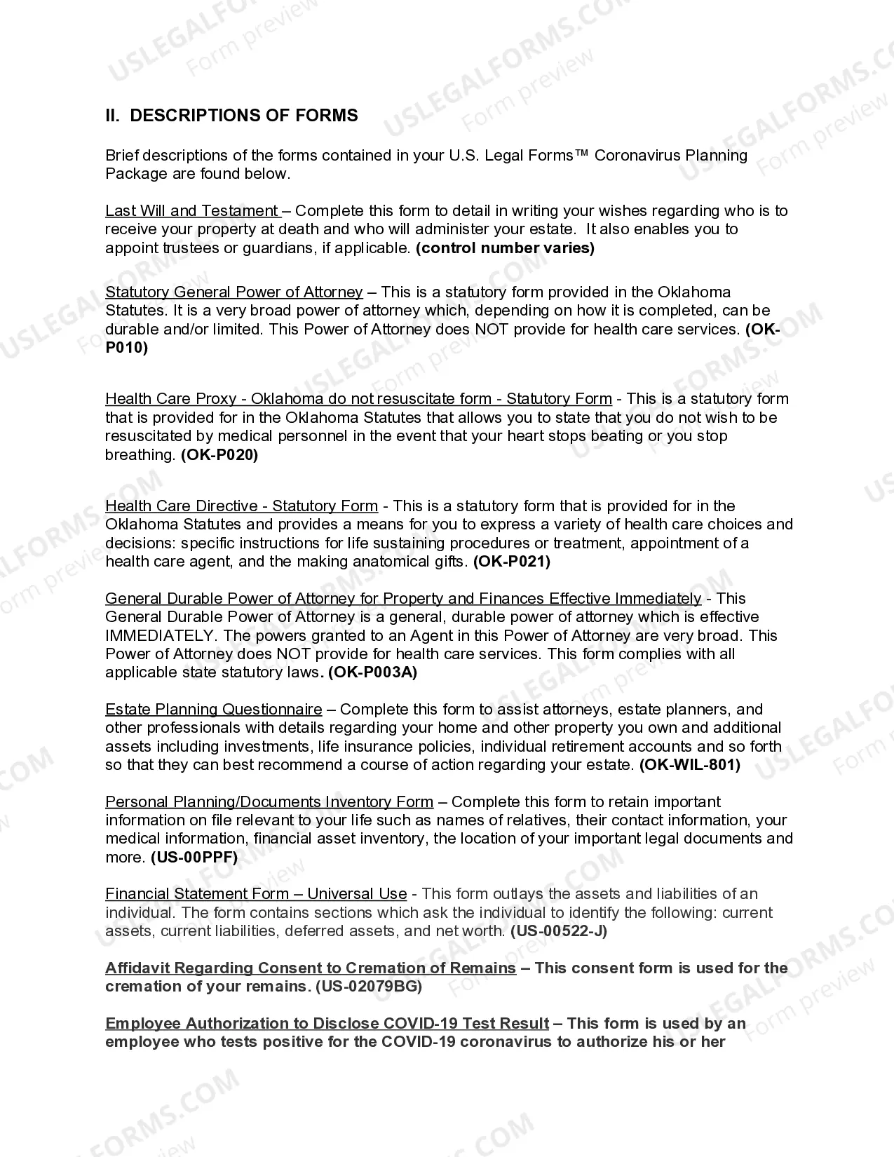 Preview Oklahoma Coronavirus COVID-19 Family Planning Package