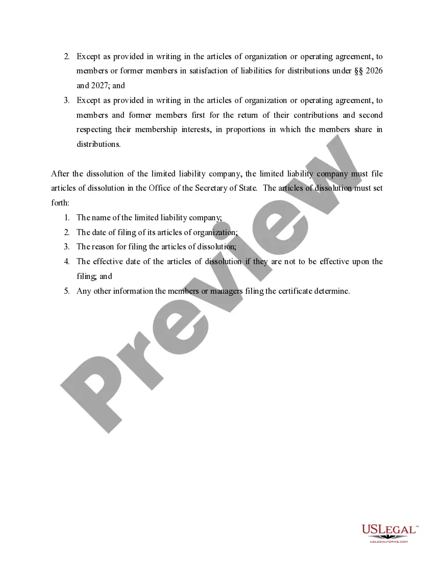 Get Oklahoma Dissolution Package to Dissolve Limited Liability Company LLC Preview Oklahoma Dissolution Package to Dissolve Limited Liability Company LLC