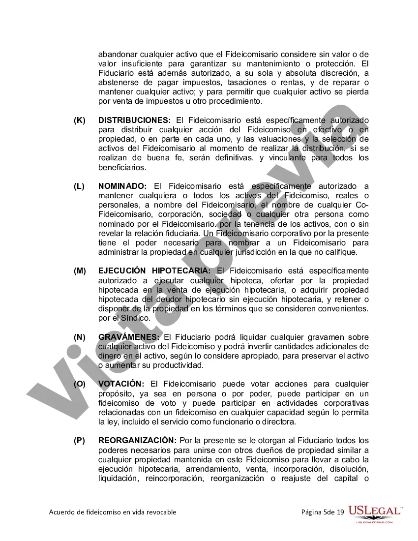 Preview Fideicomiso en vida para esposo y esposa sin hijos
