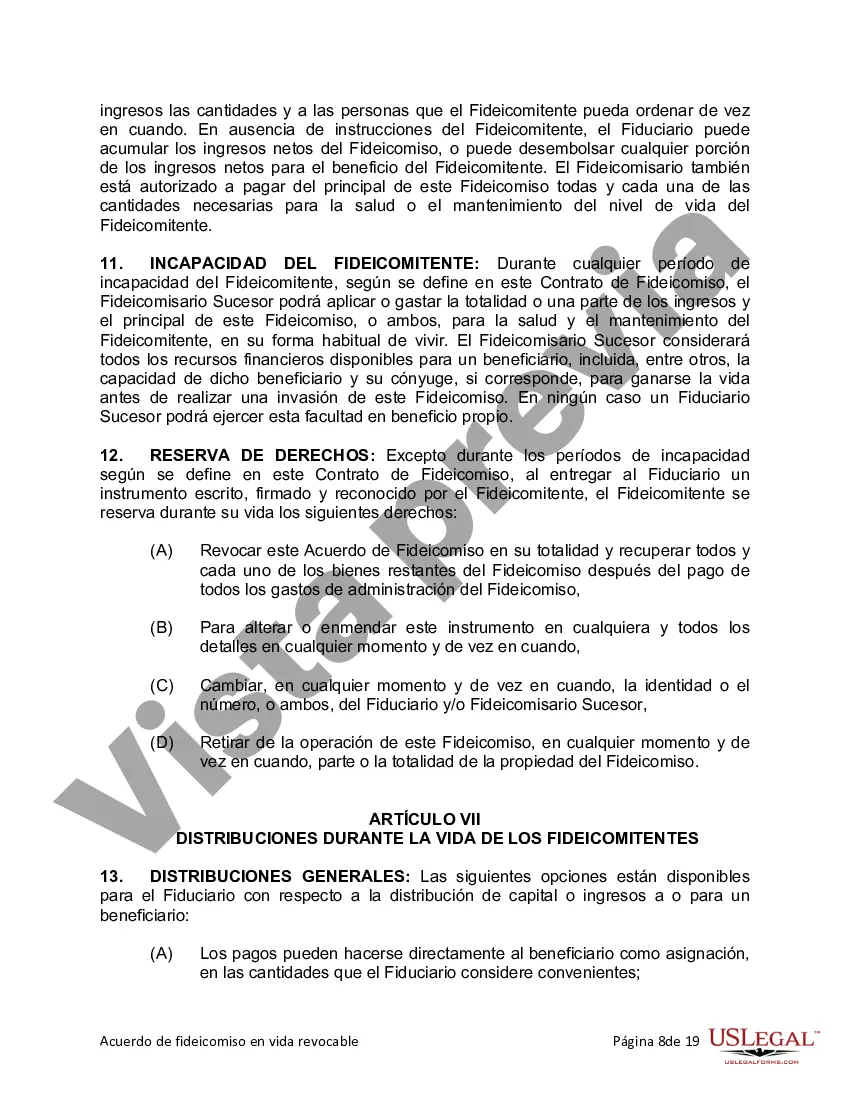 Preview Fideicomiso en vida para esposo y esposa sin hijos