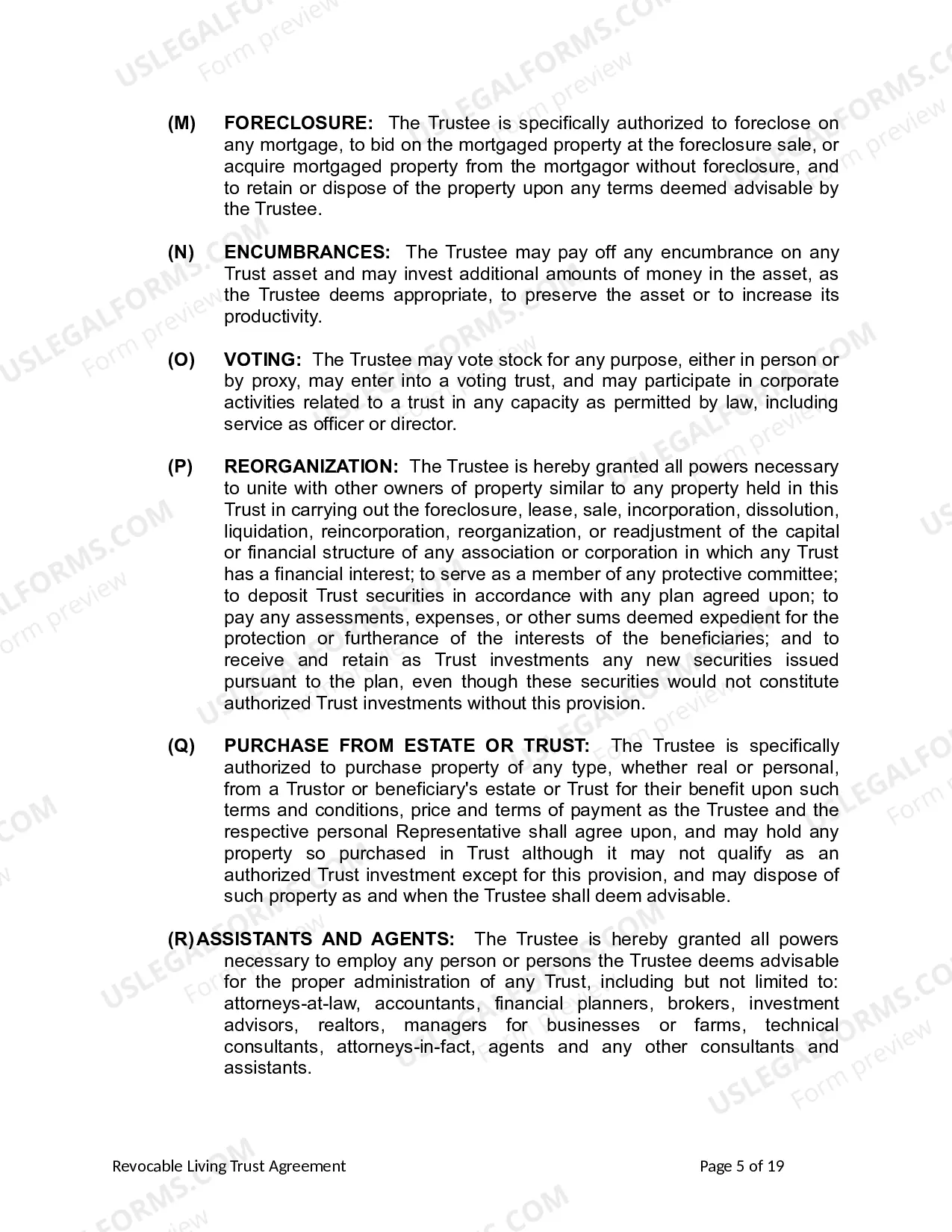 Preview Revocable Living Trust for Husband and Wife with No Children