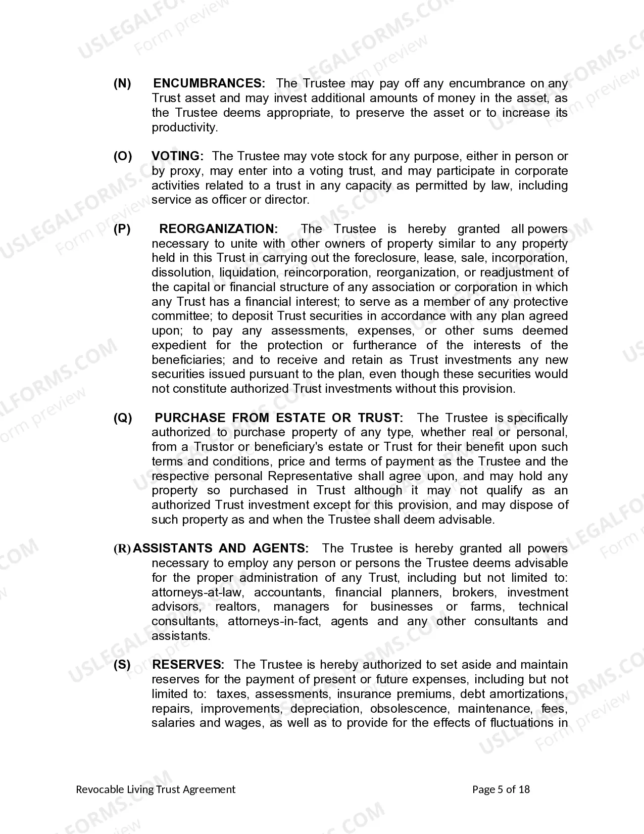 Preview Living Trust for Individual as Single, Divorced or Widow (or Widower) with No Children