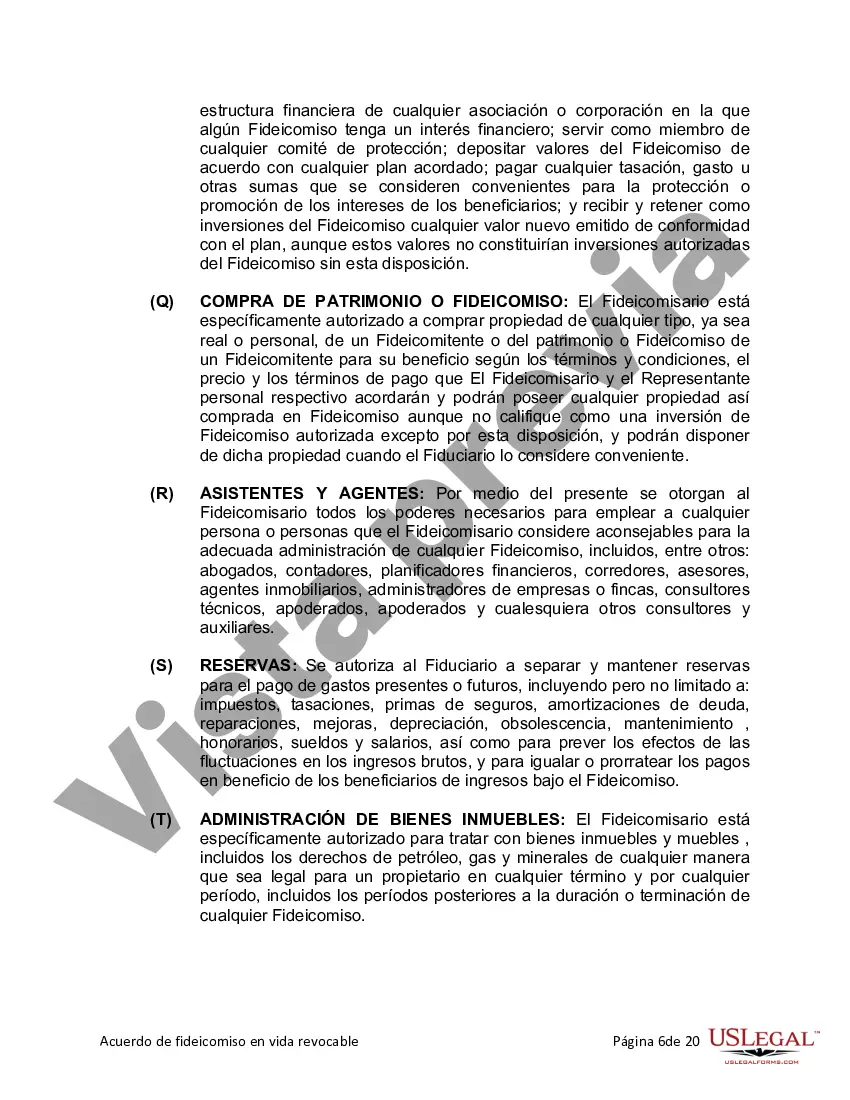 Preview Fideicomiso en Vida para Individuo Soltero, Divorciado o Viudo (o Viudo) con Hijos