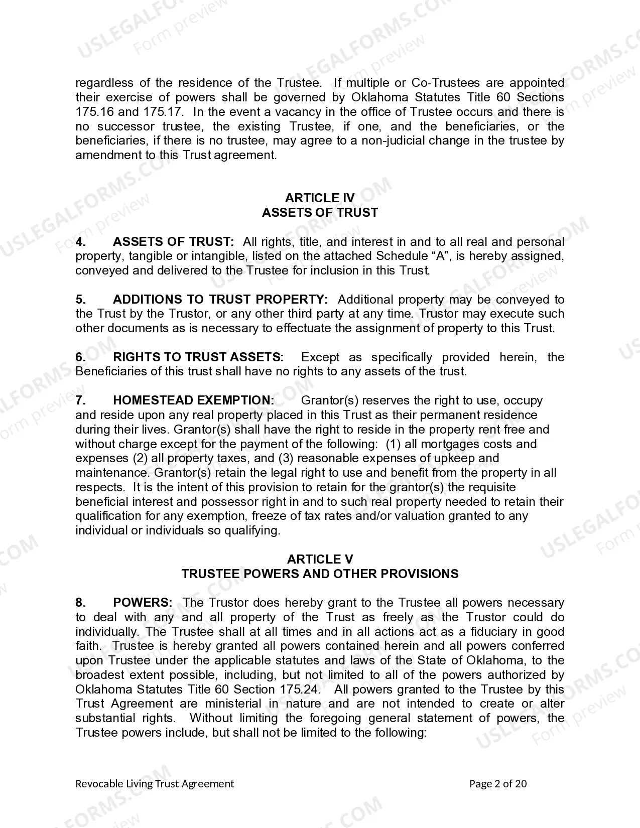 Preview Living Trust for Individual as Single, Divorced or Widow (or Widower) with Children