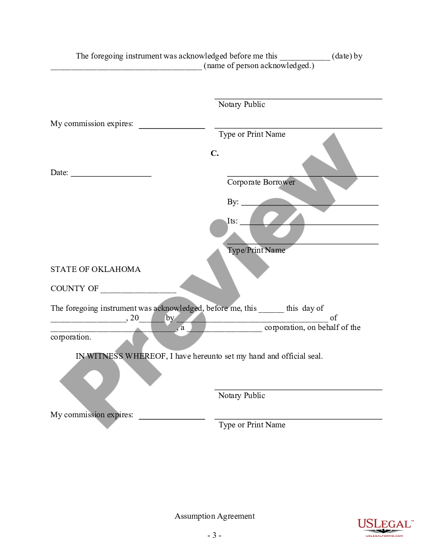 oklahoma assignment of mortgage form