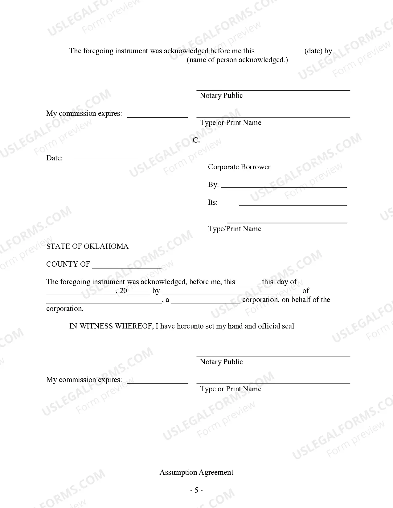 Preview Assumption Agreement of Mortgage and Release of Original Mortgagors