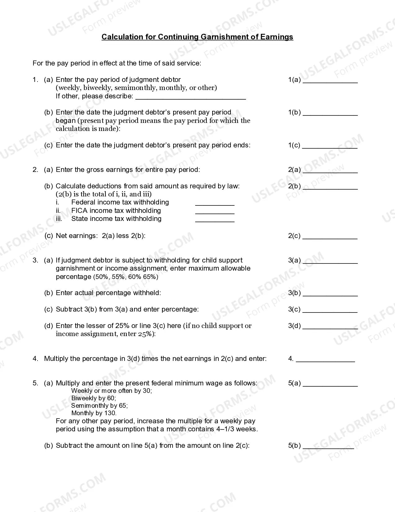 Preview Continuing Garnishee's Answer Affidavit