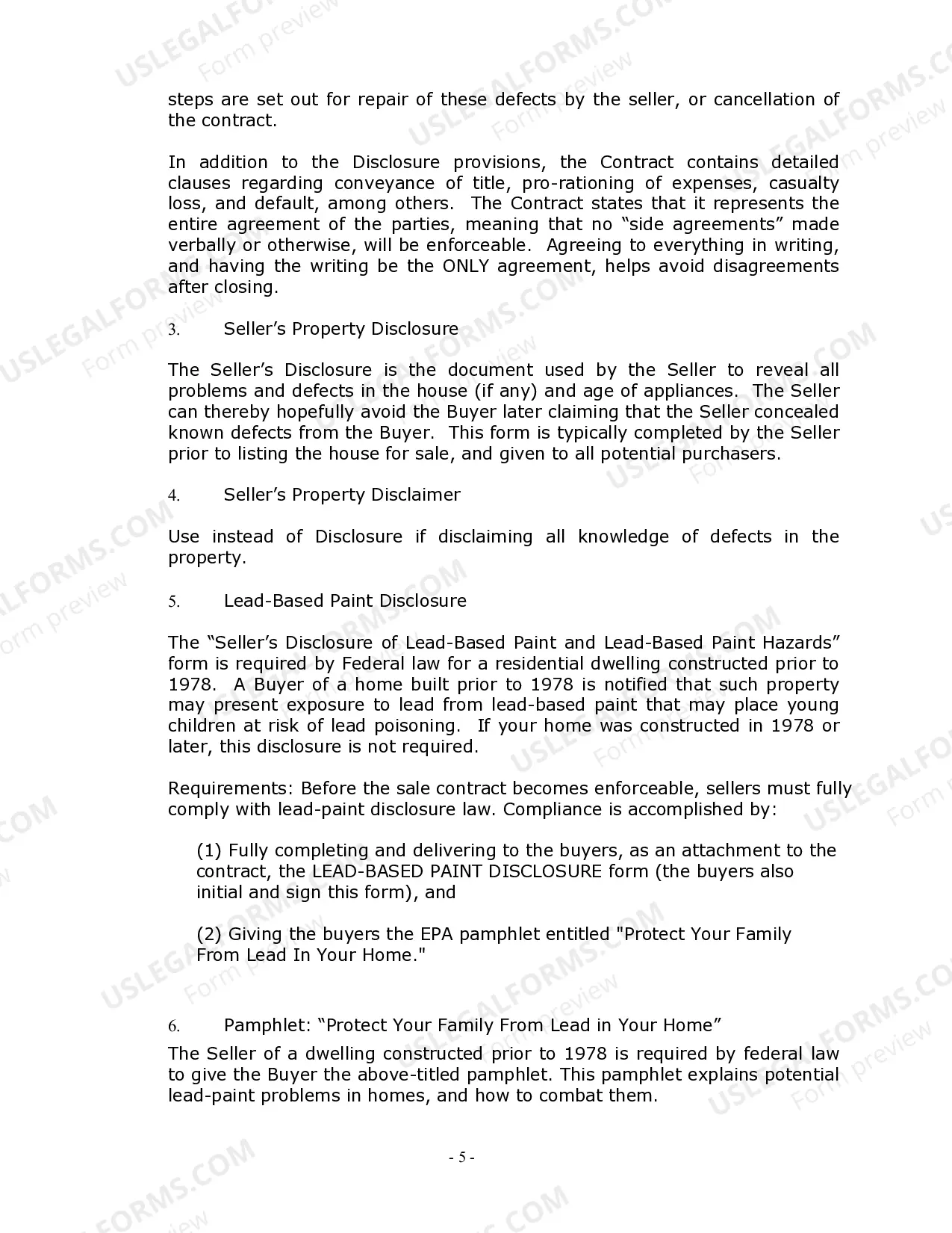 Preview Oklahoma Real Estate Home Sales Package with Offer to Purchase, Contract of Sale, Disclosure Statements and more for Residential House