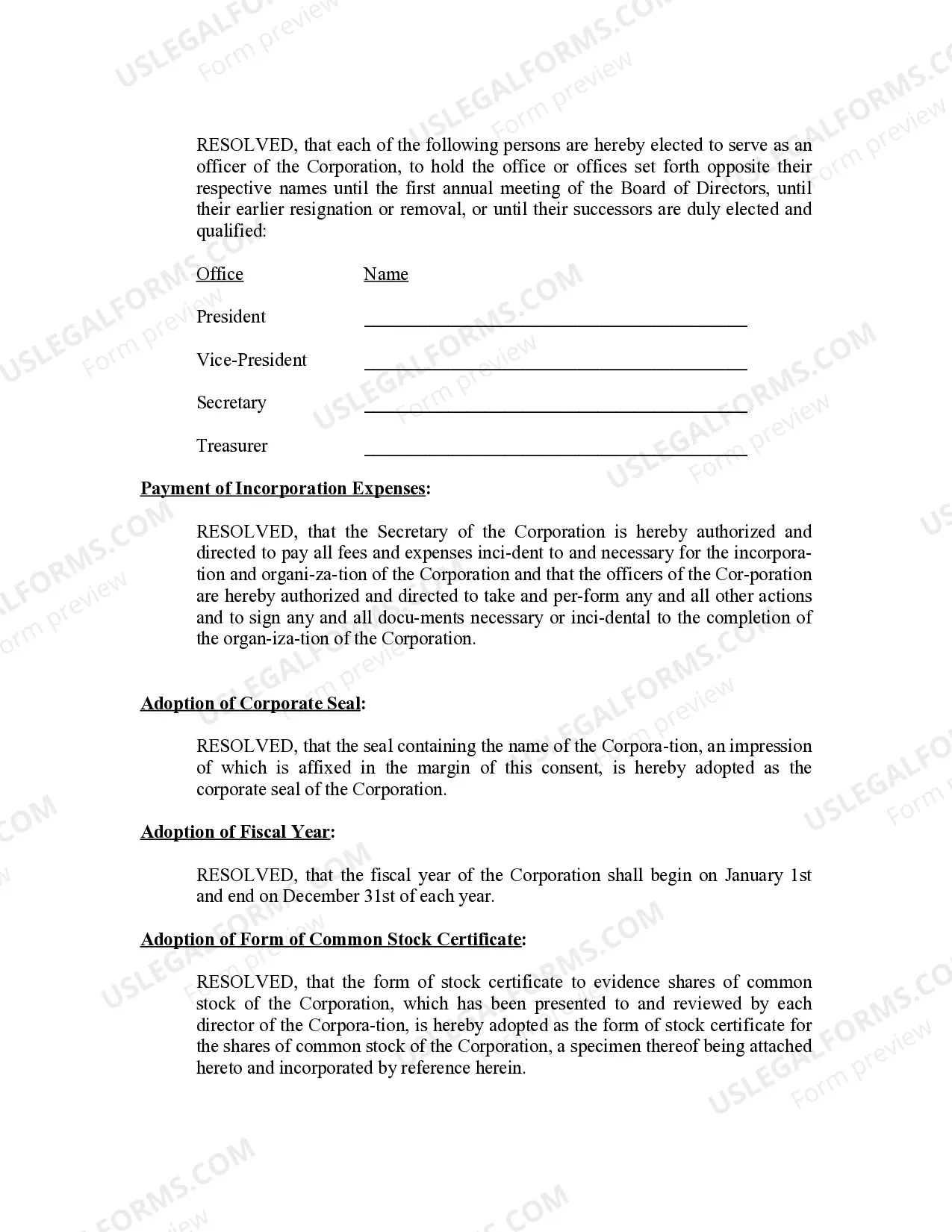 Preview Minutes for Organizational Meeting
