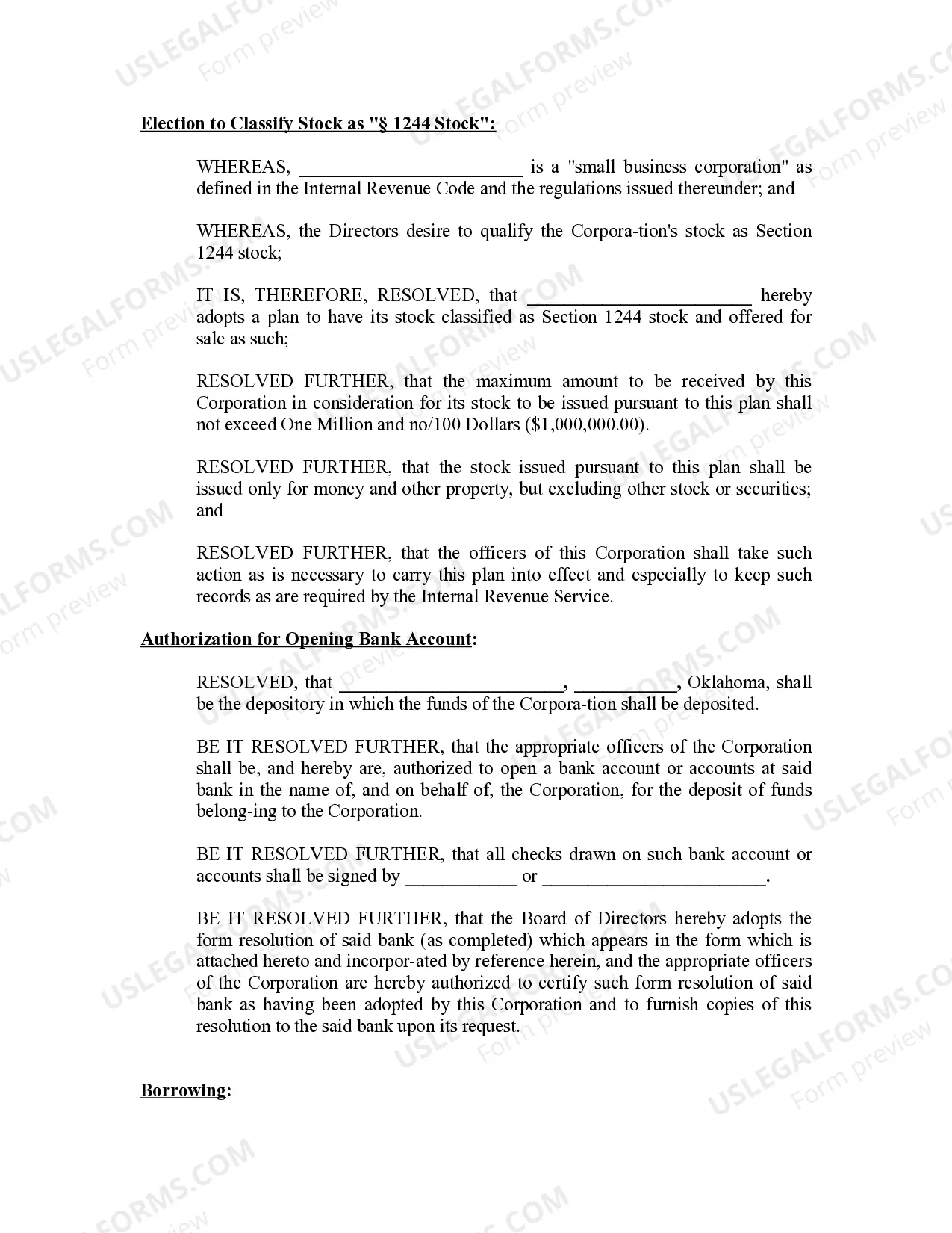 Preview Minutes for Organizational Meeting