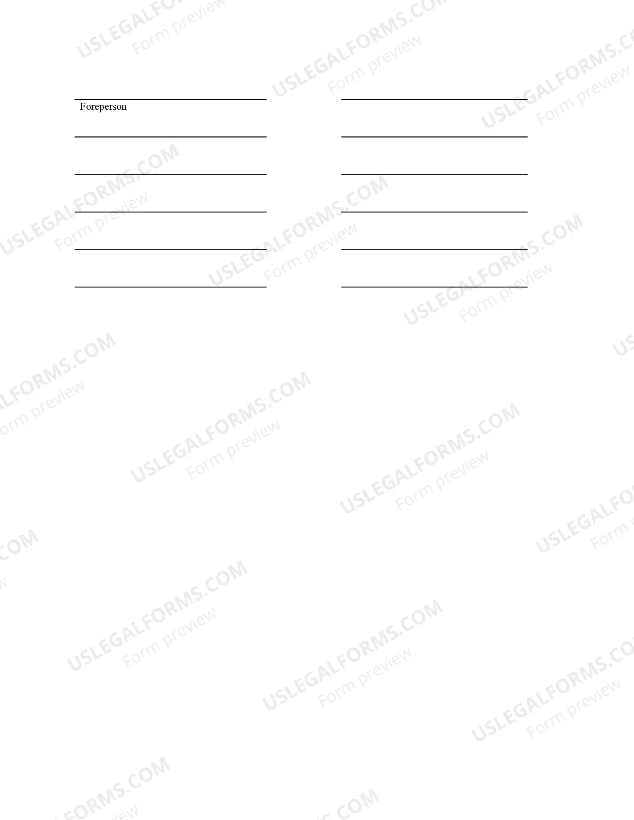 Preview WHITE VERDICT FORM, COMPARATIVE, NON PARTY INVOLVED