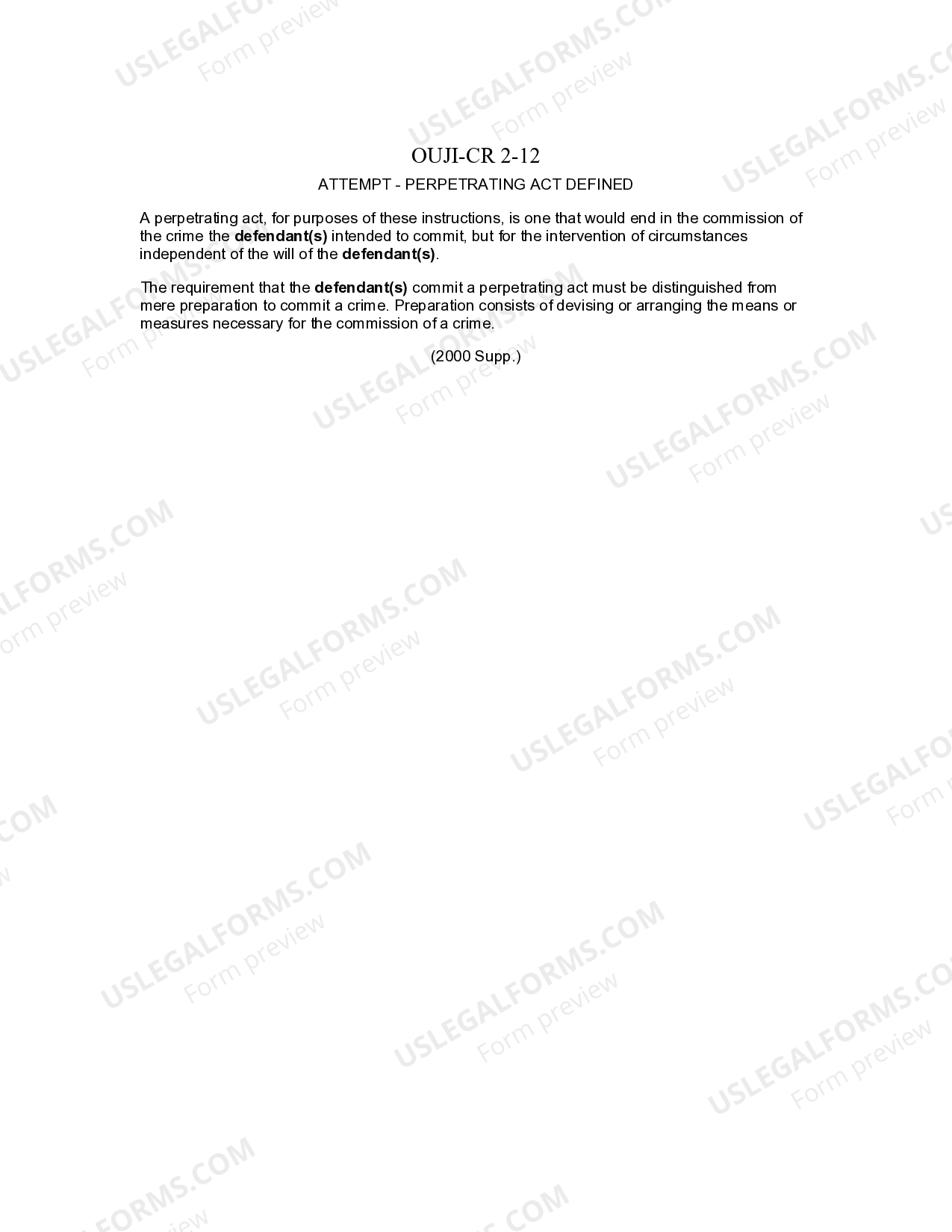 Oklahoma Perpetrating Act Defined US Legal Forms