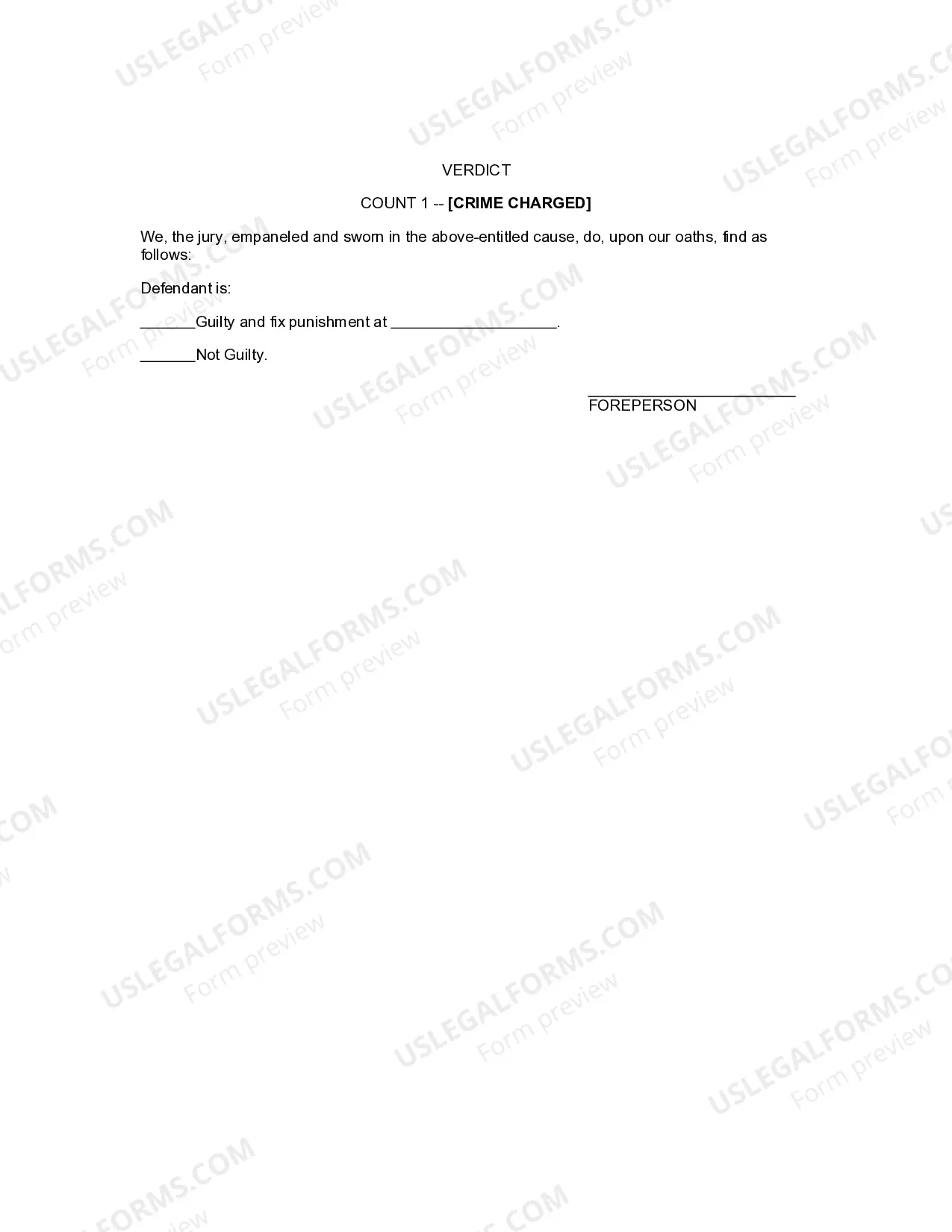 Preview Verdict Form (BASIC)